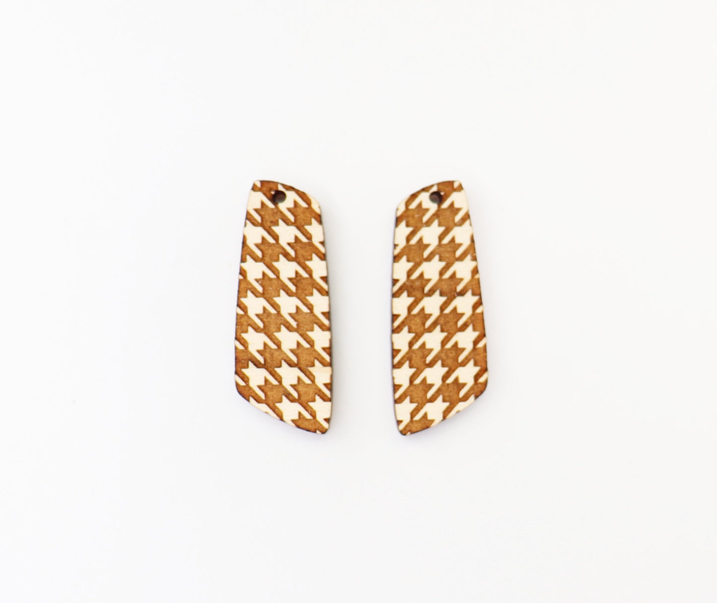 Houndstooth wood earring blanks, wood blanks