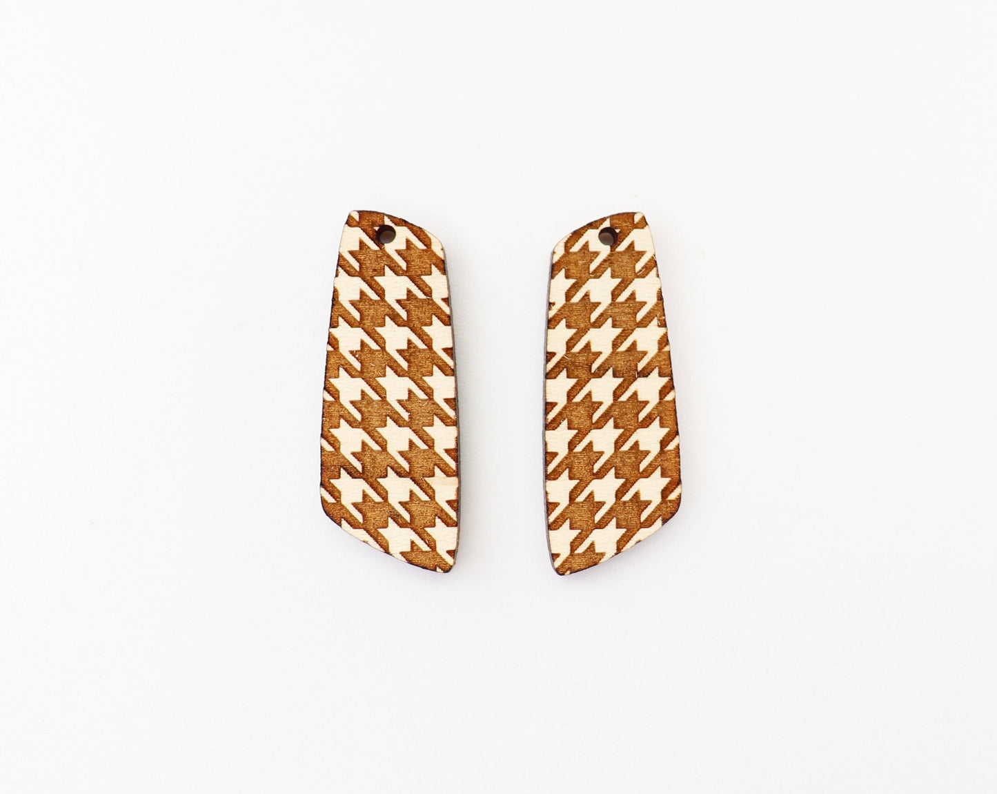 Houndstooth wood earring blanks, wood blanks