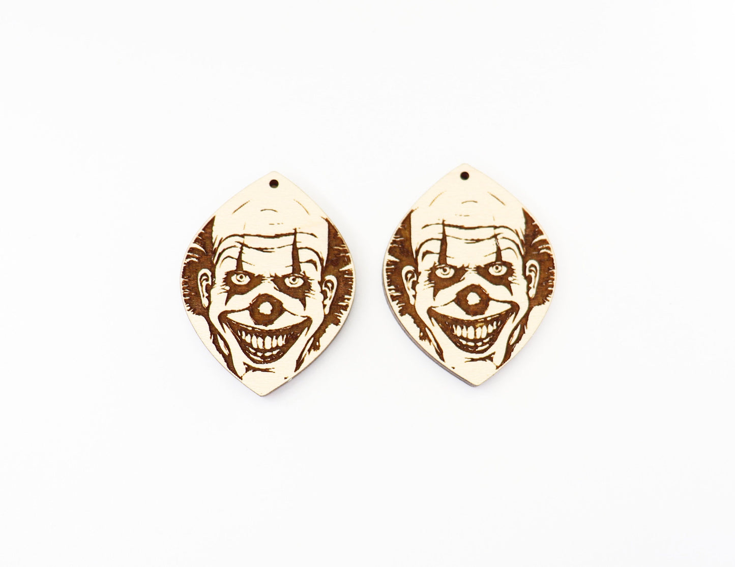 Clown earrings, earring blanks, sold per set