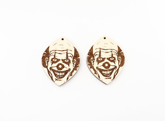 Clown earrings, earring blanks, sold per set