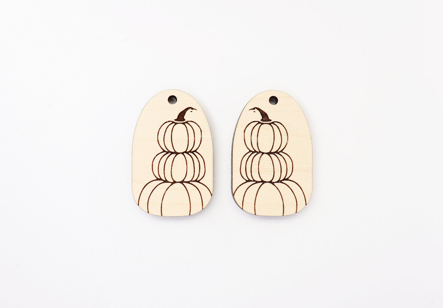 Pumpkin earring blanks, wood blanks