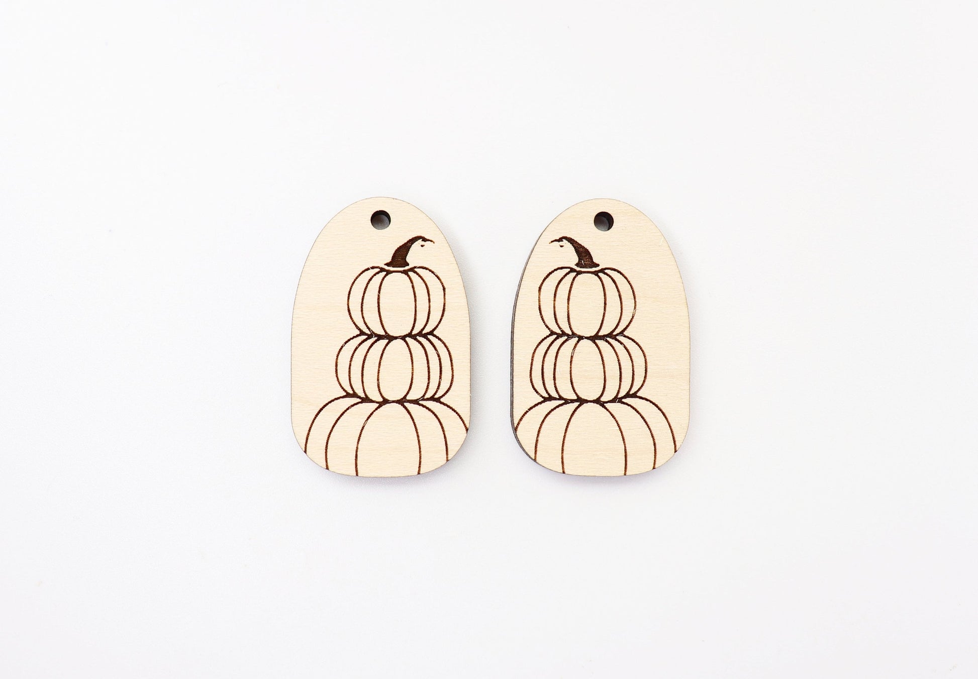 Pumpkin earring blanks, wood blanks