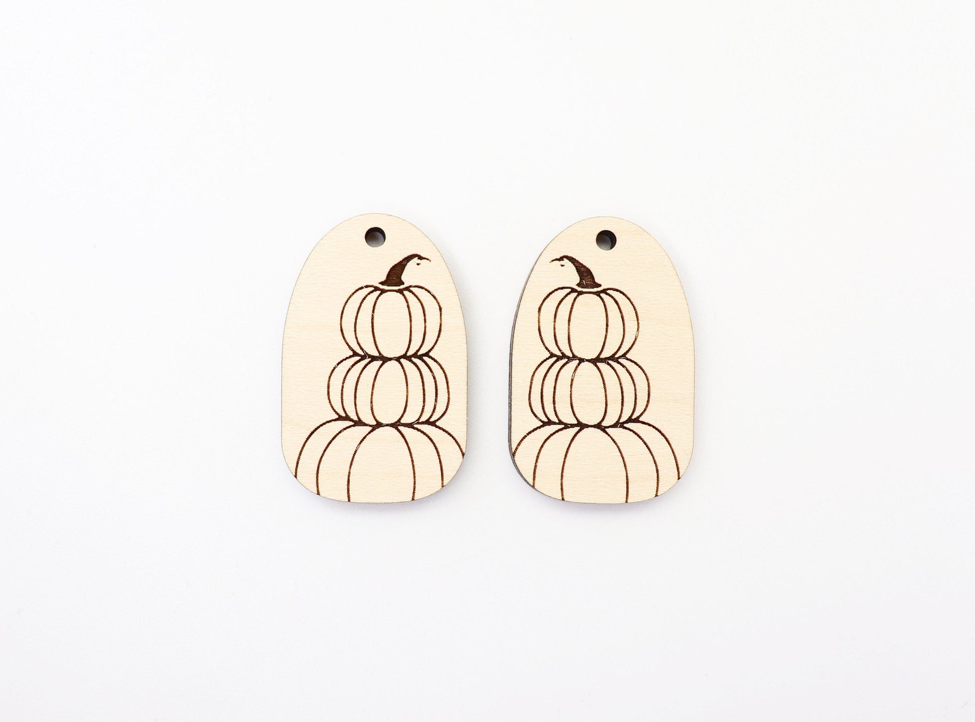 Pumpkin earring blanks, wood blanks