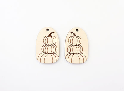 Pumpkin earring blanks, wood blanks