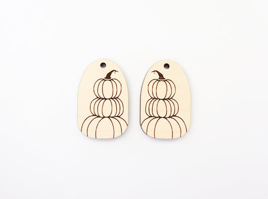 Pumpkin earring blanks, wood blanks