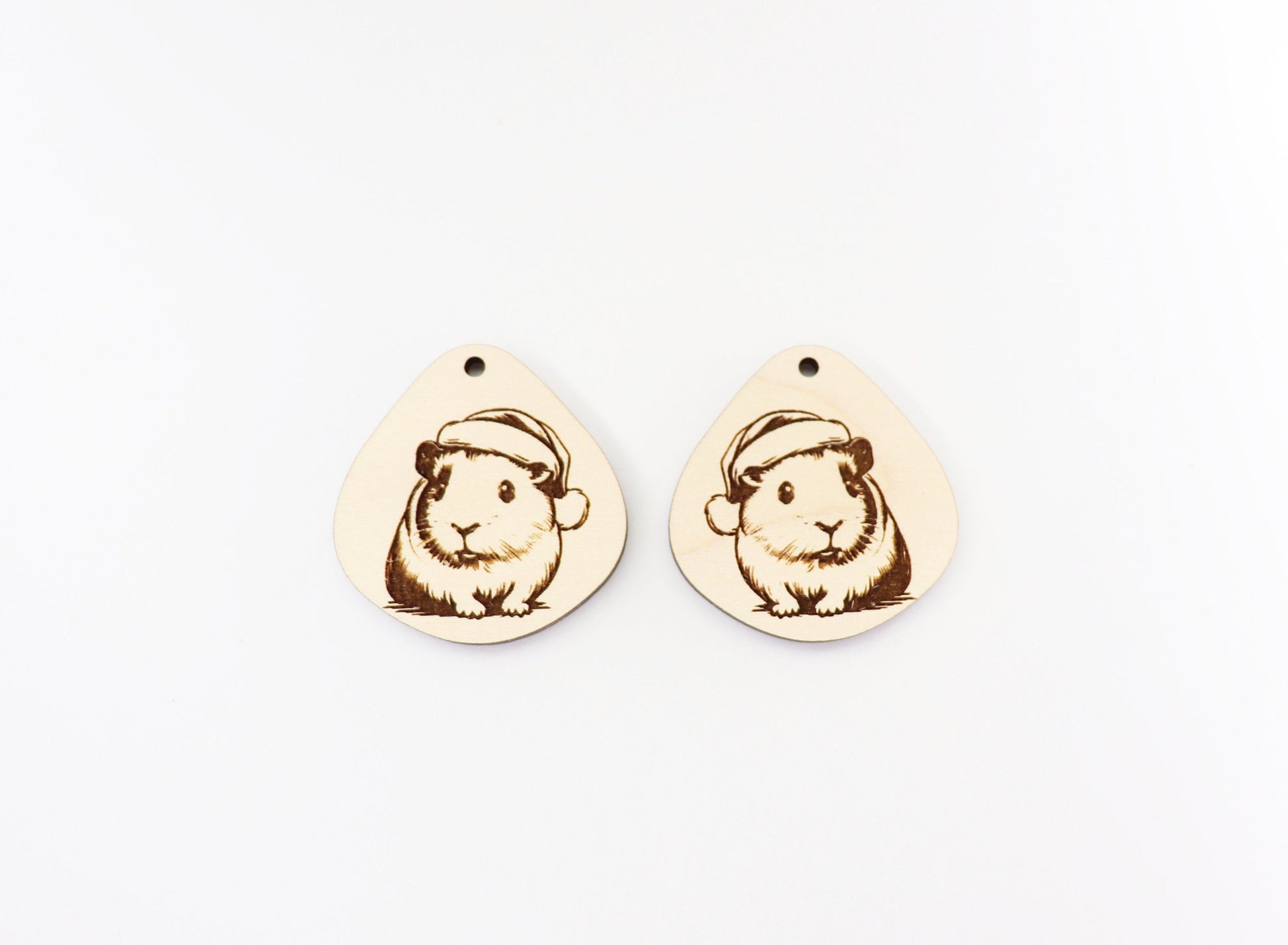 Guinea pig earrings, Christmas blanks, earring blanks