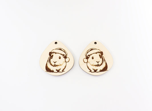 Guinea pig earrings, Christmas blanks, earring blanks