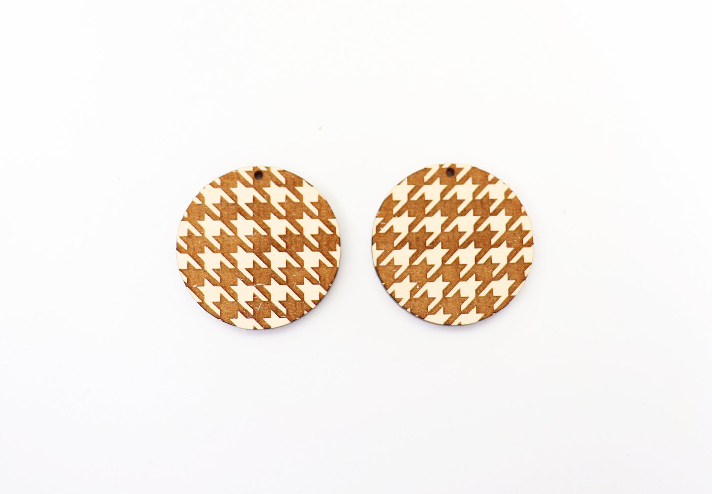 Houndstooth wood earring blanks, wood blanks