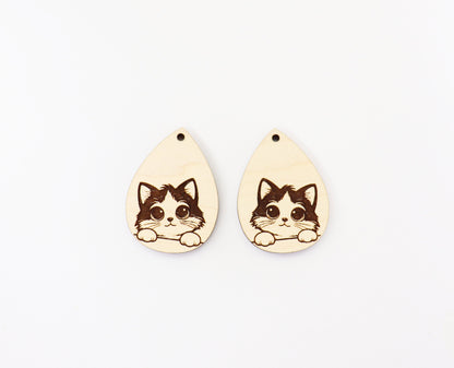 Cat earring blanks, earring blanks, earring findings