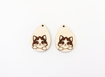 Cat earring blanks, earring blanks, earring findings