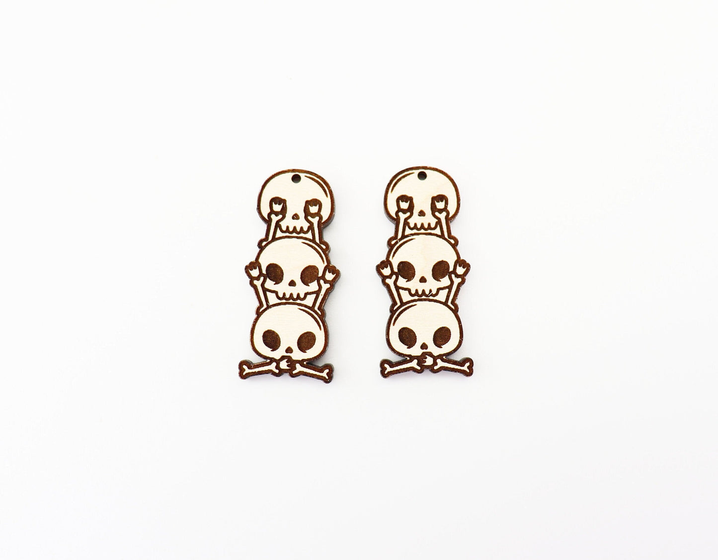 Skull earrings, earring blanks, sold per set