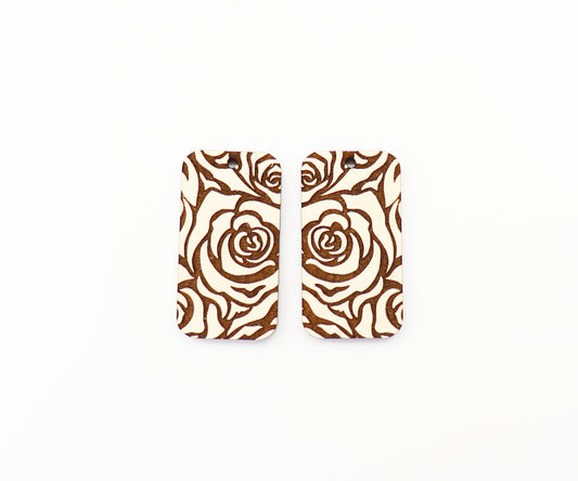 Rose earring blanks, DIY earrings, earring blanks