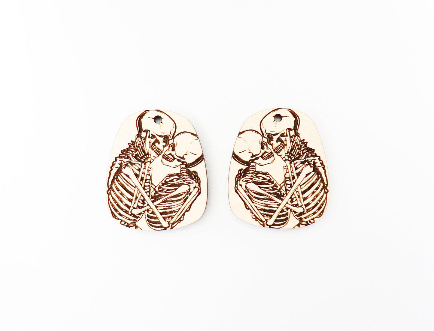 Skeleton couple earrings, earring blanks