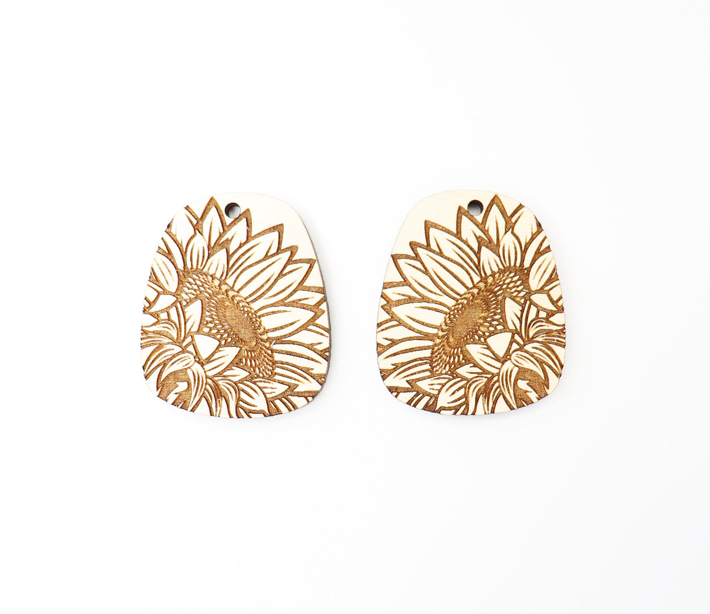 Sunflower blanks, earring blanks, wood cutouts