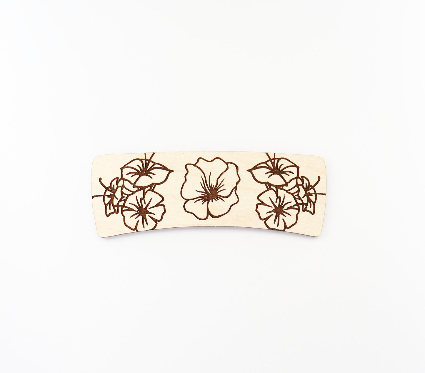 Floral Hair clip blanks, wood blanks, laser cut blanks