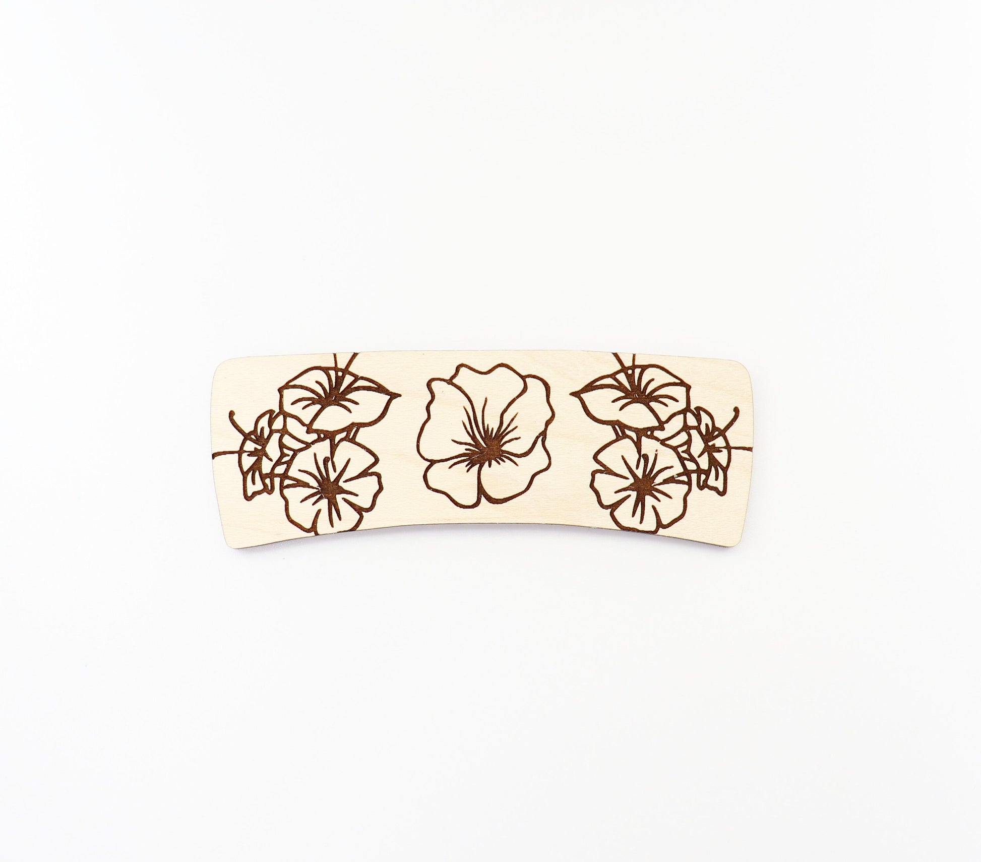 Floral Hair clip blanks, wood blanks, laser cut blanks