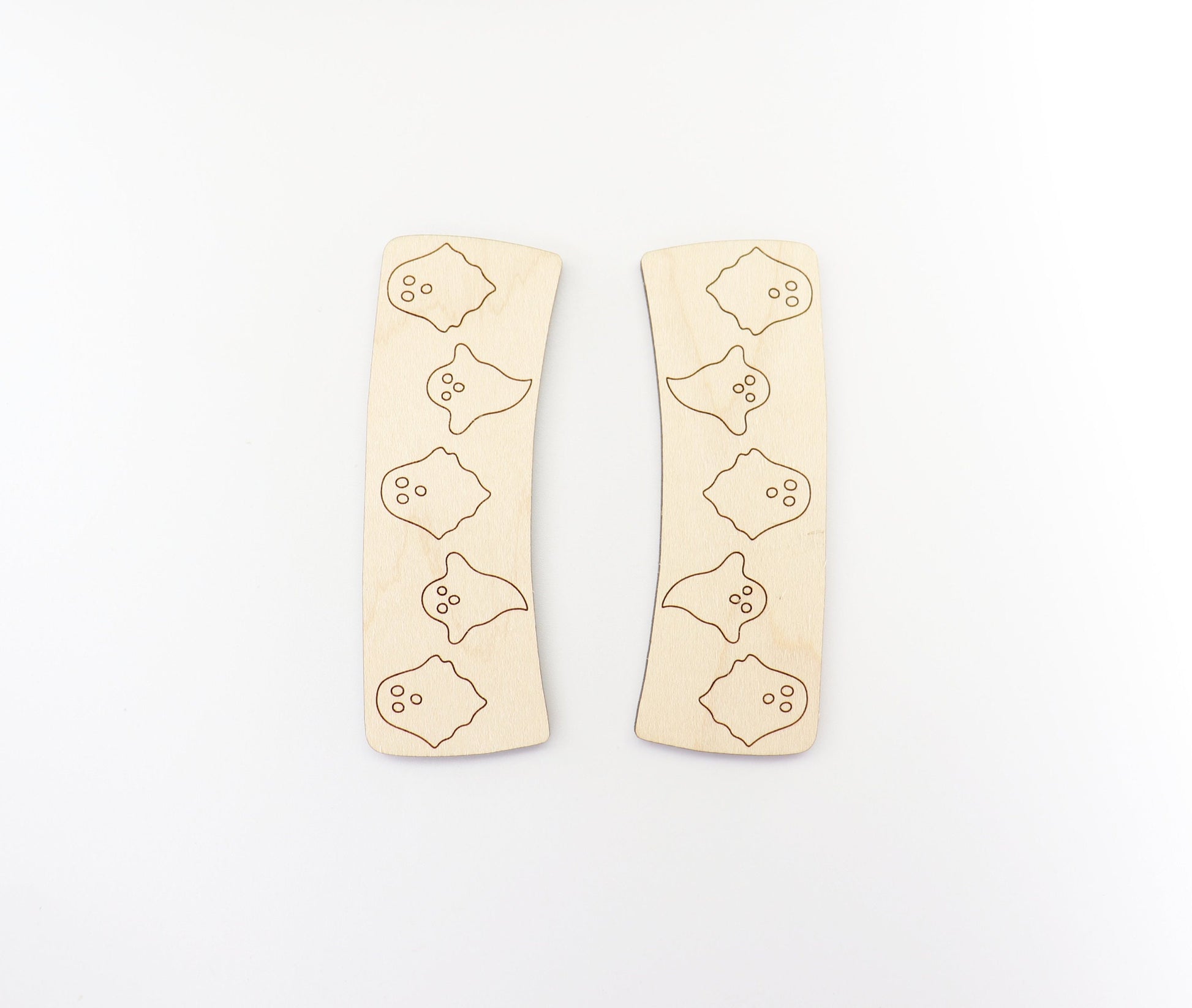 Ghost Hair clip blanks, wood blanks, laser cut blanks