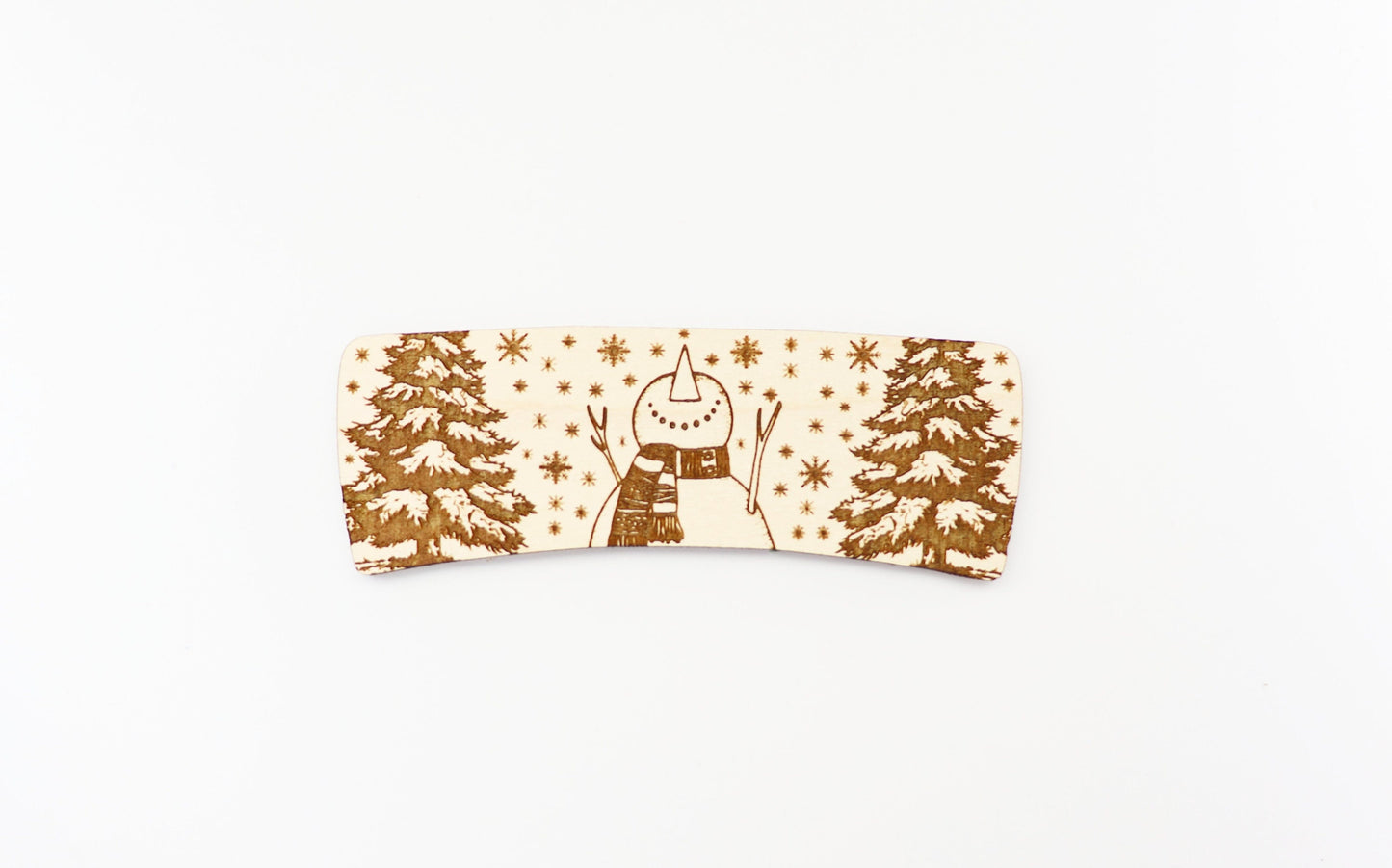 Snowman hair clip blanks, wood blanks, laser cut blanks