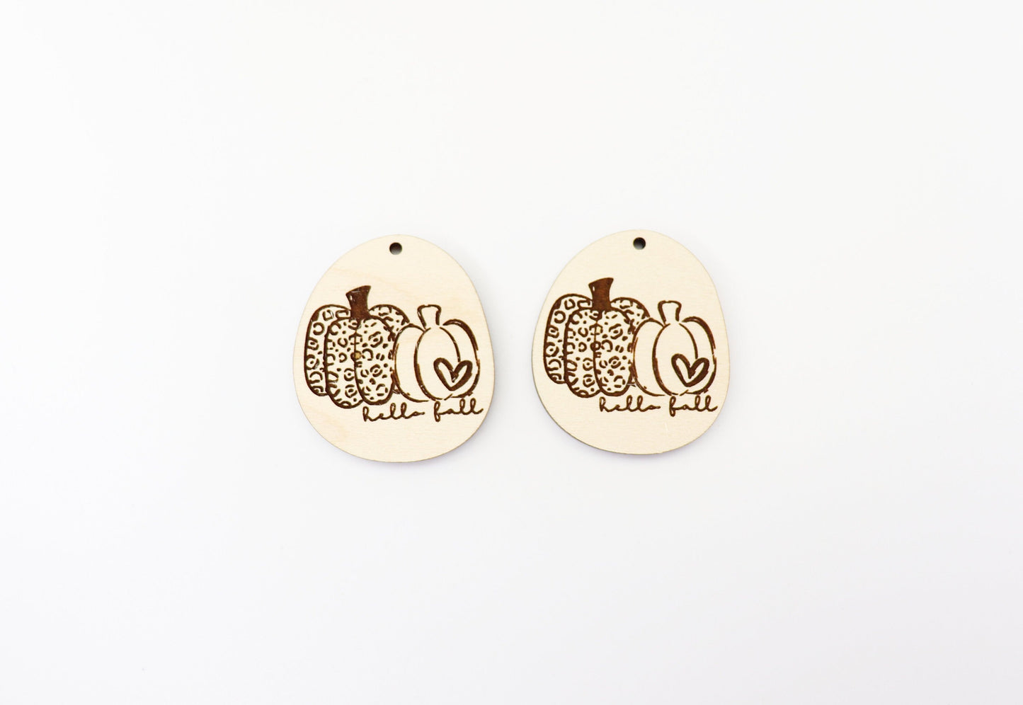 Pumpkin earring blanks, wood earring blanks