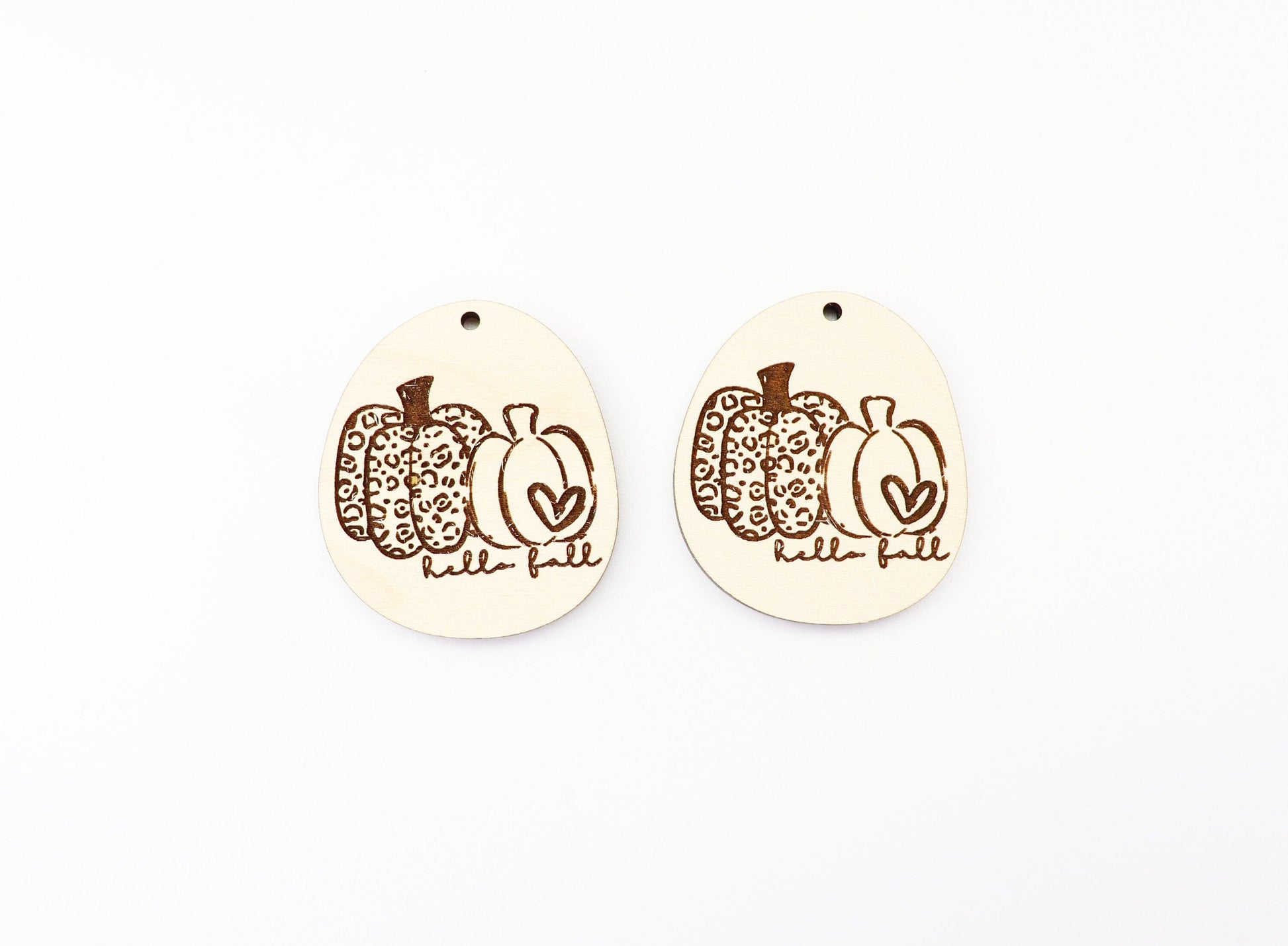 Pumpkin earring blanks, wood earring blanks