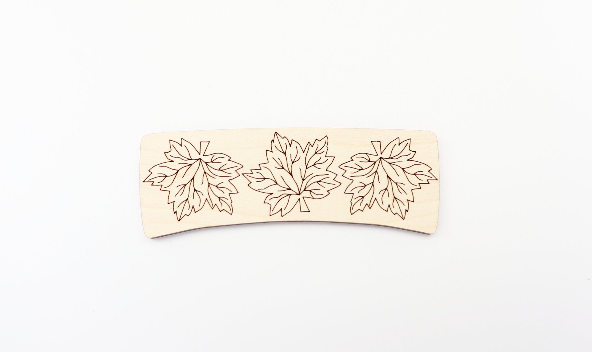 Maple leaf Hair clip blanks, wood blanks, laser cut blanks