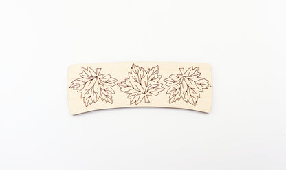 Maple leaf Hair clip blanks, wood blanks, laser cut blanks