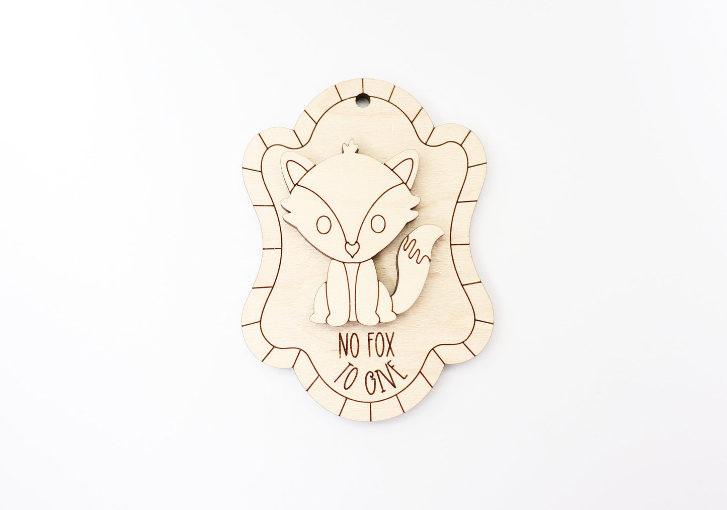 Fox Car charm blank, wood blanks