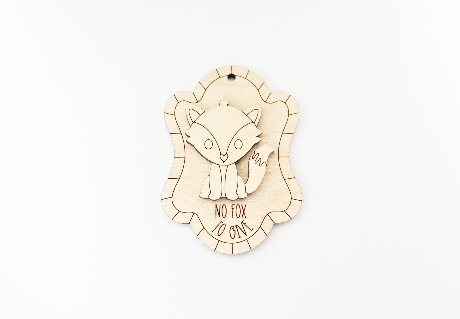 Fox Car charm blank, wood blanks