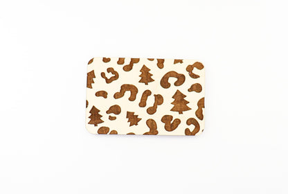 2 Inch Cheetah print tree Hair clip blanks, wood blanks, laser cut blanks