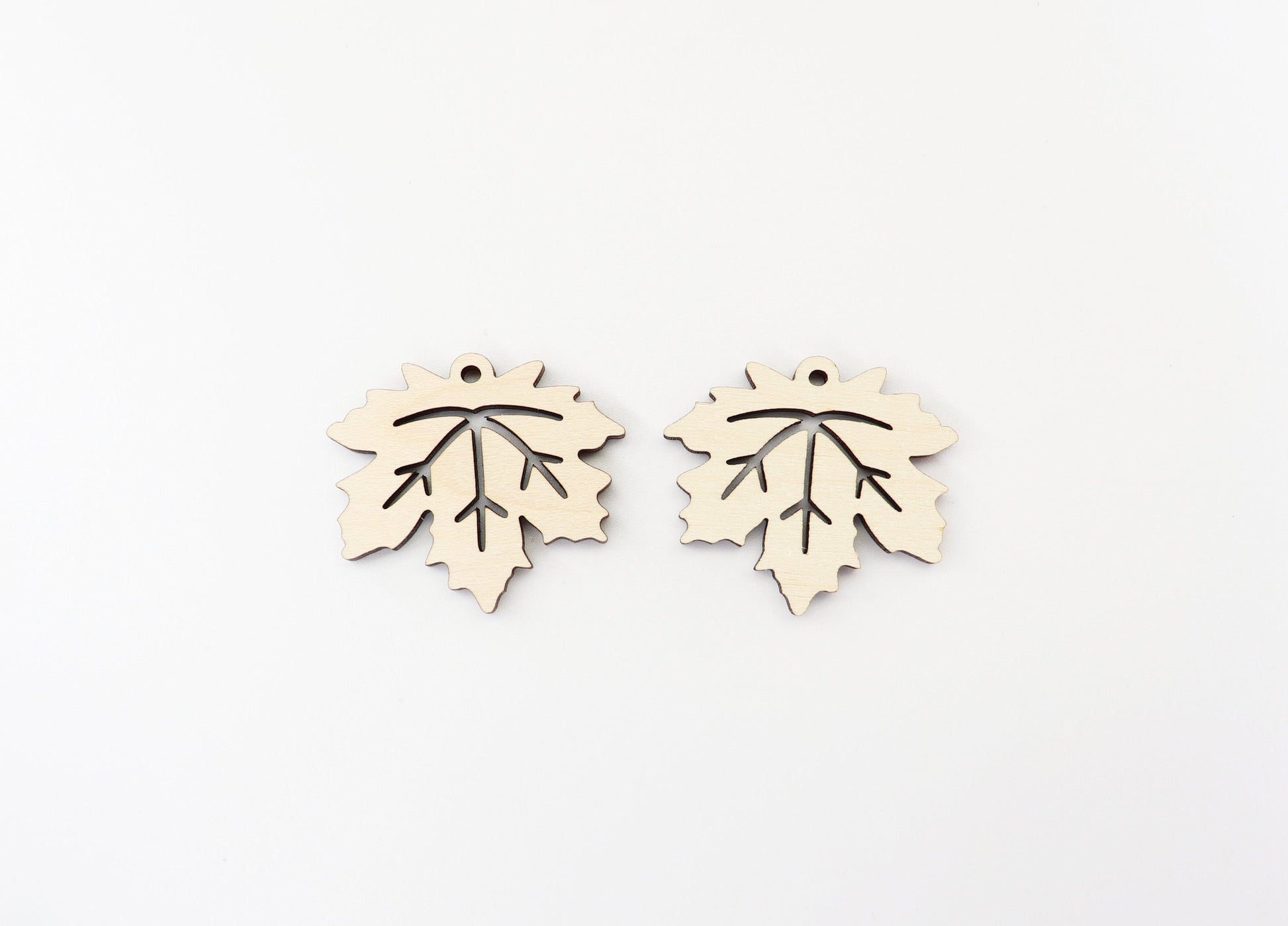 Maple leaf earring blanks, laser cut earring blanks