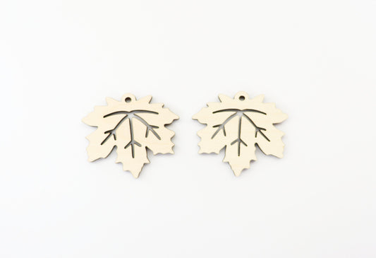 Maple leaf earring blanks, laser cut earring blanks