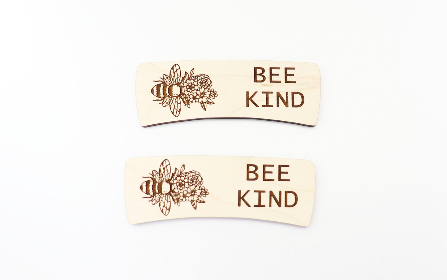 Bee kind Hair clip blanks, wood blanks, laser cut blanks