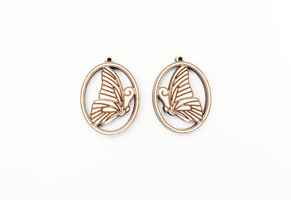 Butterfly wood earring blanks, earring blanks