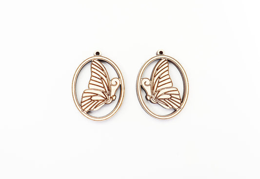 Butterfly wood earring blanks, earring blanks