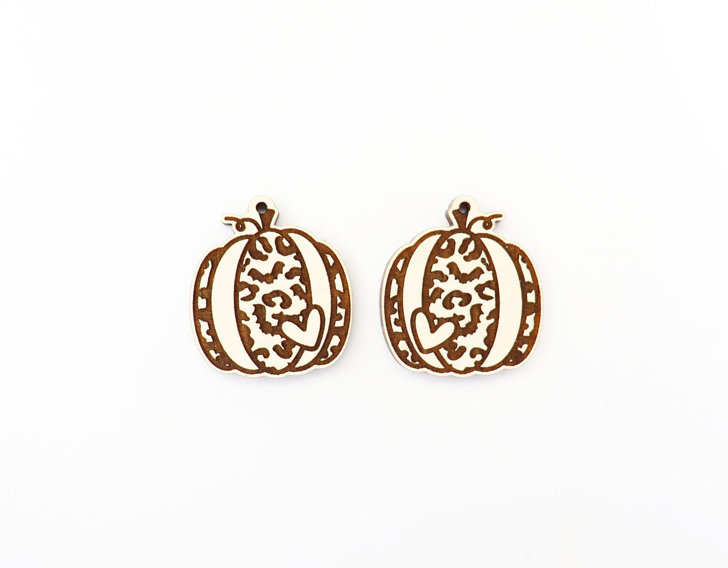 Pumpkin earring blanks, wood earrings, earring blanks