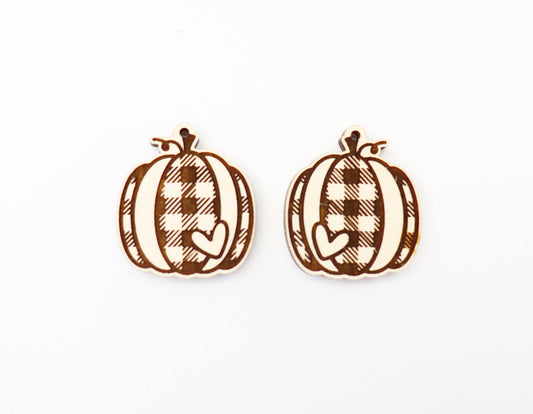 Pumpkin earring blanks, wood earrings, earring blanks