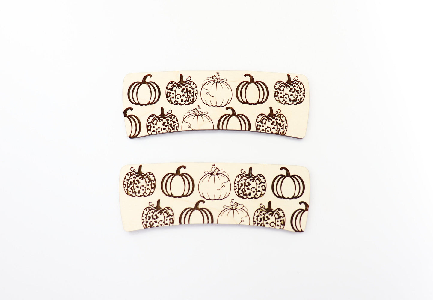 Pumpkin Hair clip blanks, wood blanks, laser cut blanks