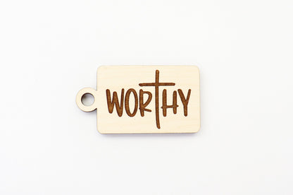 Worthy Keychain blank, wood blanks, wood cutouts