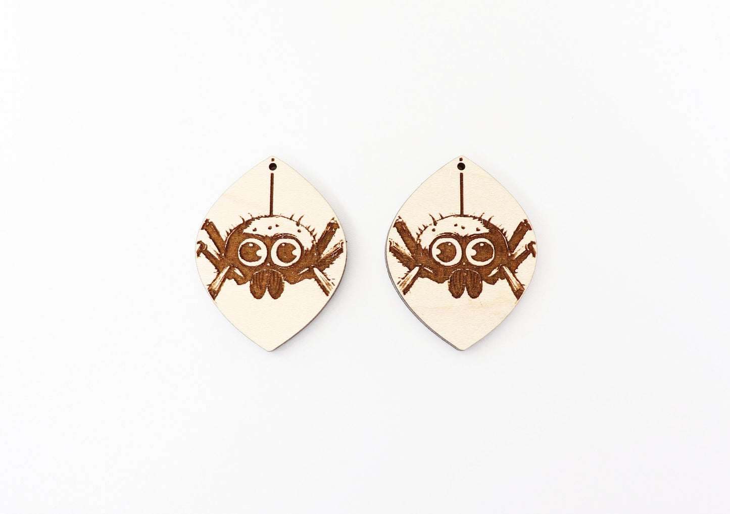 Cute Spider wood earring blanks, wood blanks