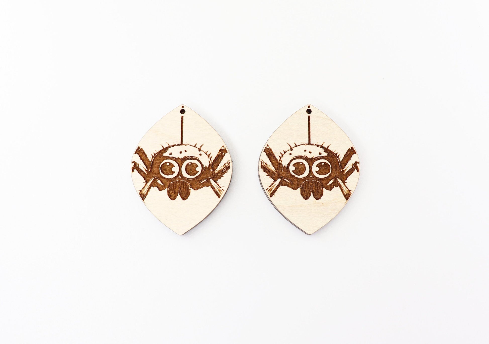 Cute Spider wood earring blanks, wood blanks