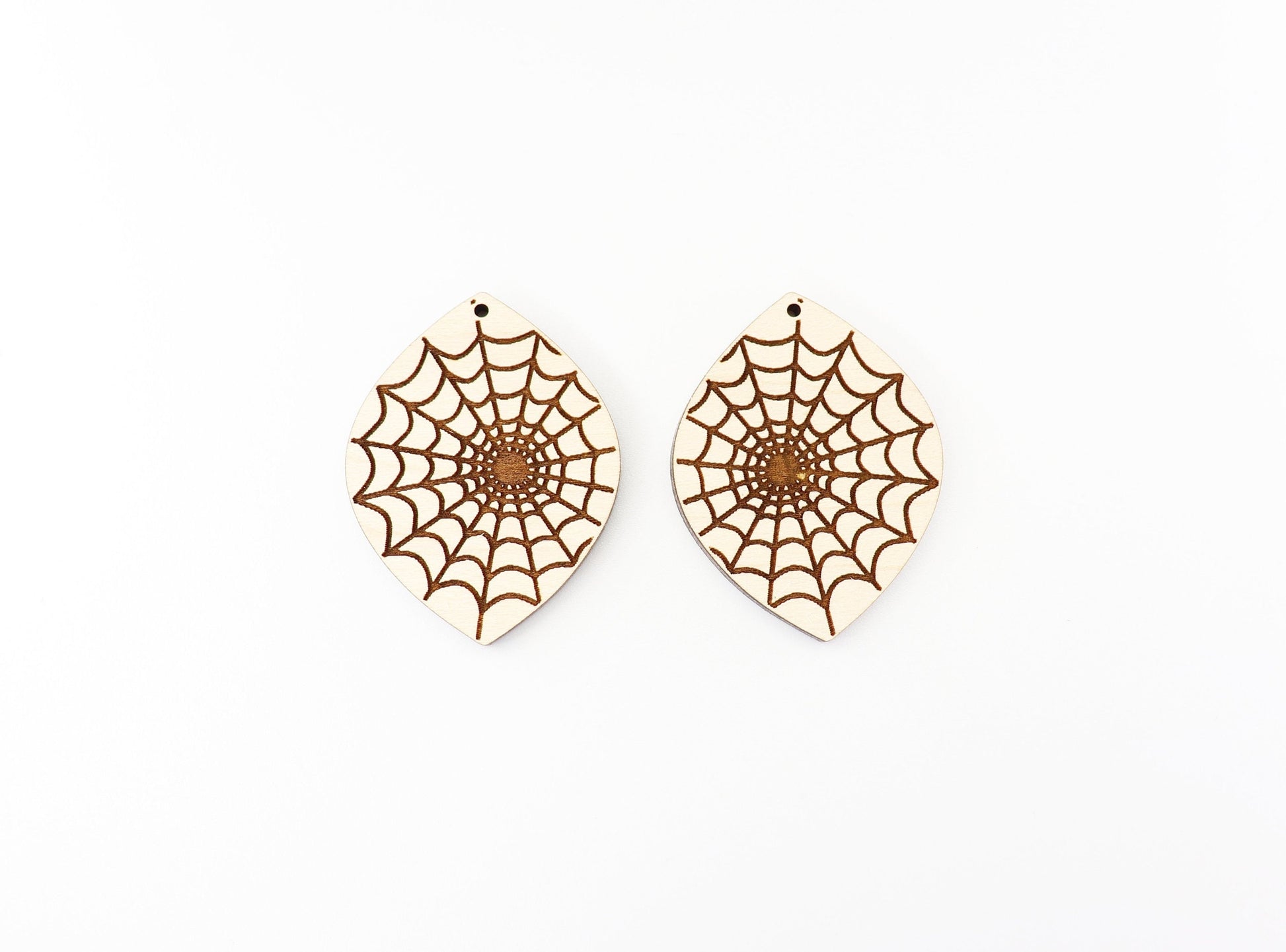 Spiderweb wood earring blanks, wood blanks