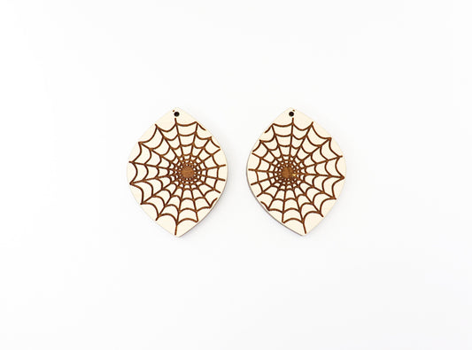 Spiderweb wood earring blanks, wood blanks