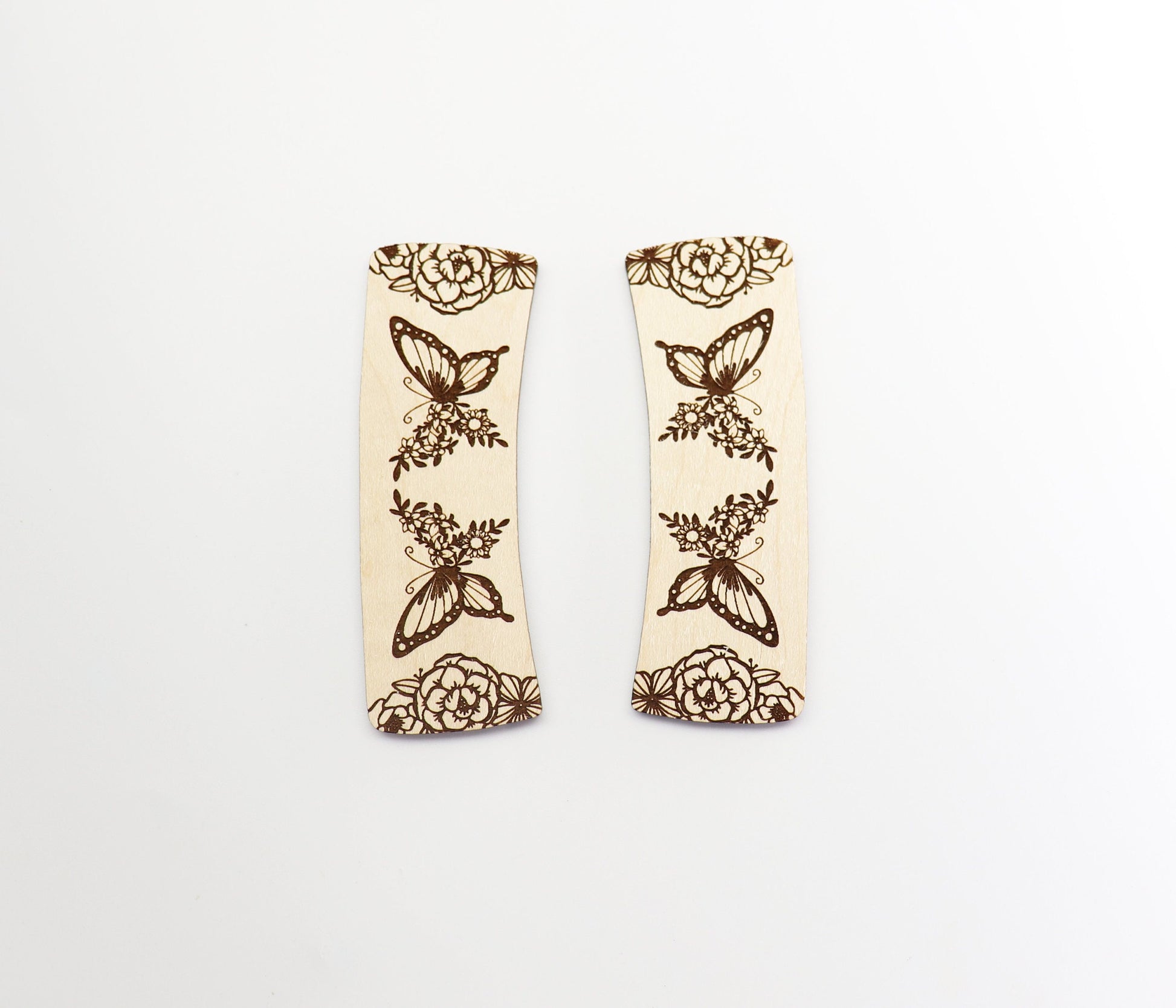 Butterfly Hair clip blanks, wood blanks, laser cut blanks