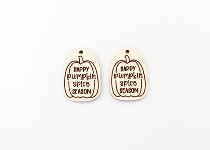 Pumpkin spice earring blanks, wood earrings