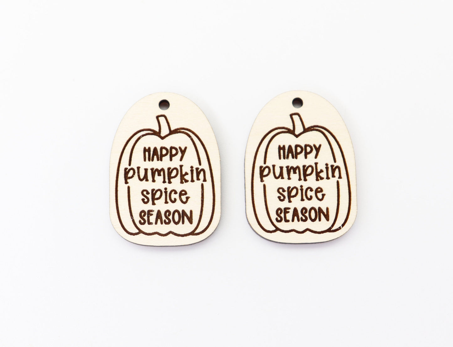 Pumpkin spice earring blanks, wood earrings