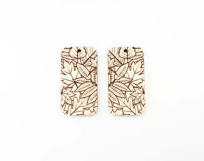 Fall leaf earring blanks, laser cut earring blanks