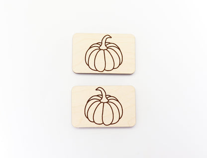 2 Inch Pumpkin Hair clip blanks, wood blanks, laser cut blanks