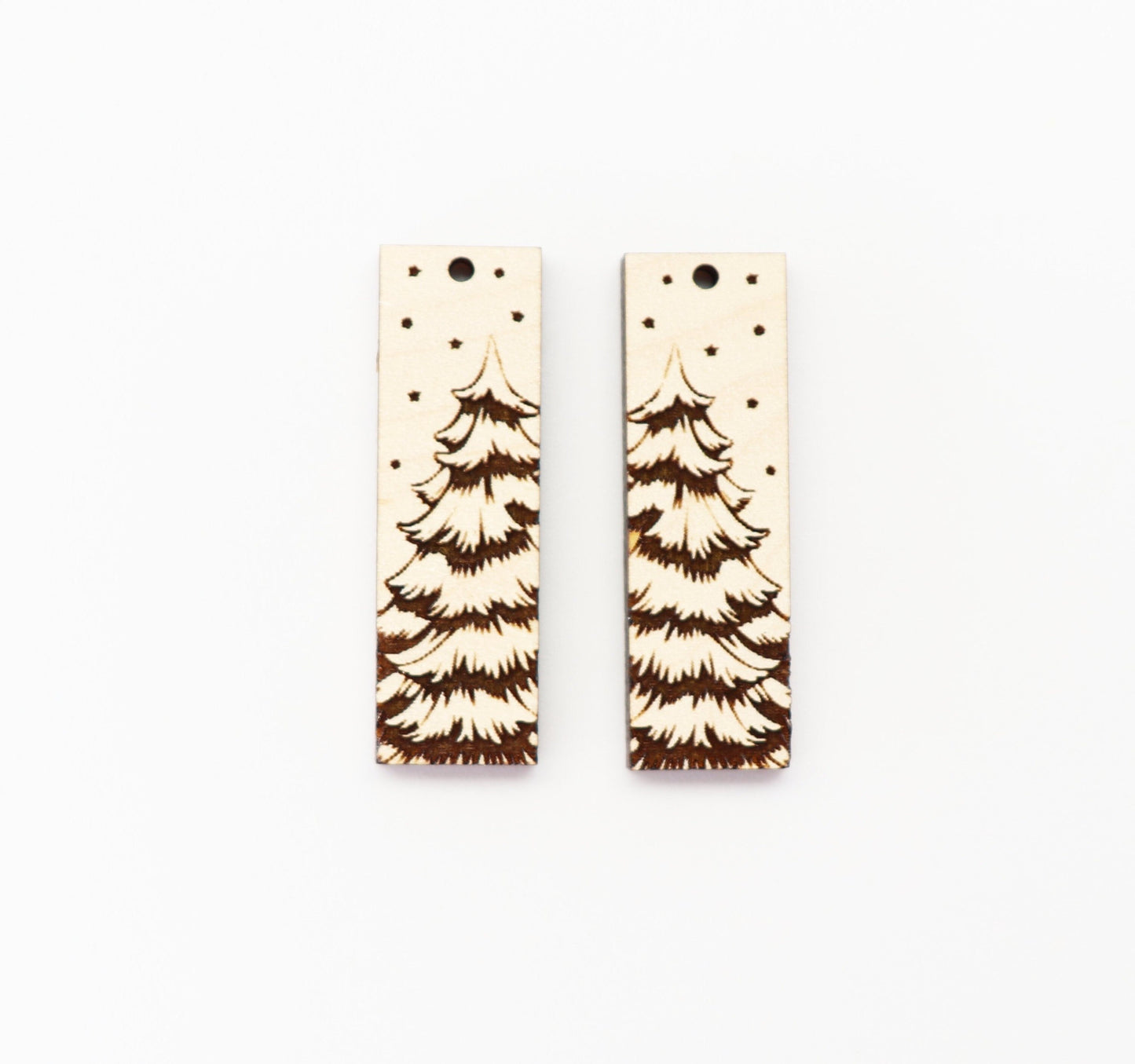 Christmas tree earring blanks, wood blanks