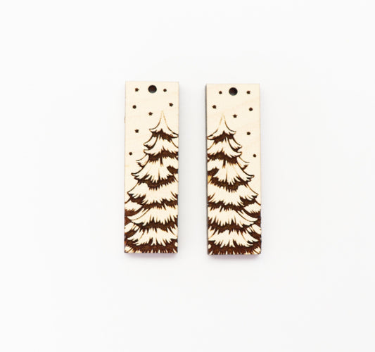 Christmas tree earring blanks, wood blanks