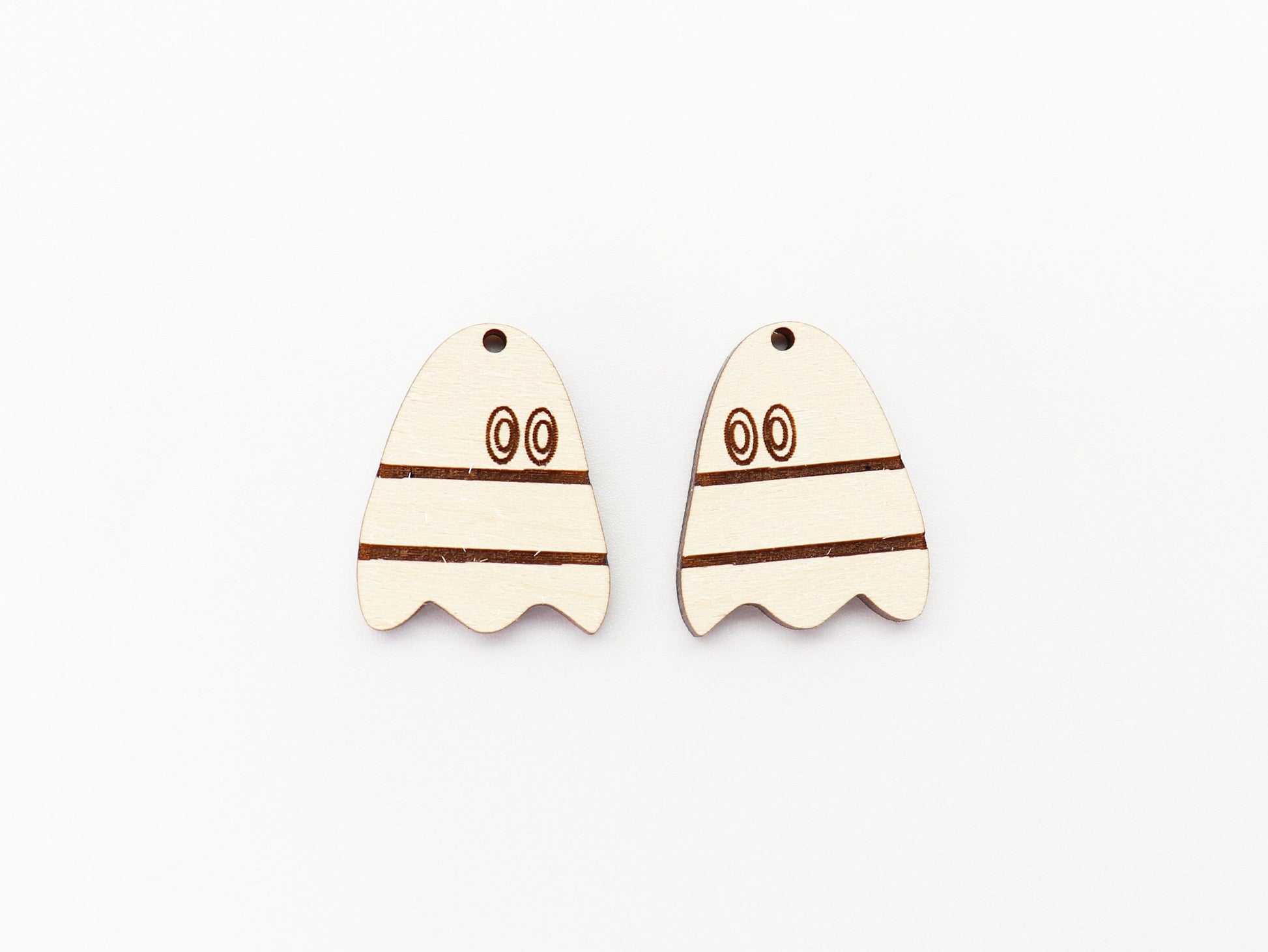 Ghost candy corn earring blanks, wood blanks